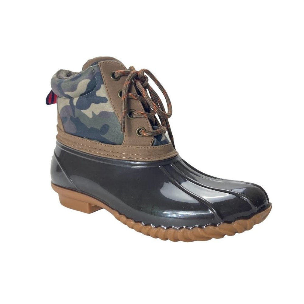TOMMY HILFIGER Rain Boot camouflage Harvet Brown 6M women